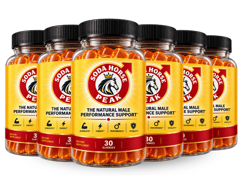 Soda Horse Peak male performance gummies bottles
